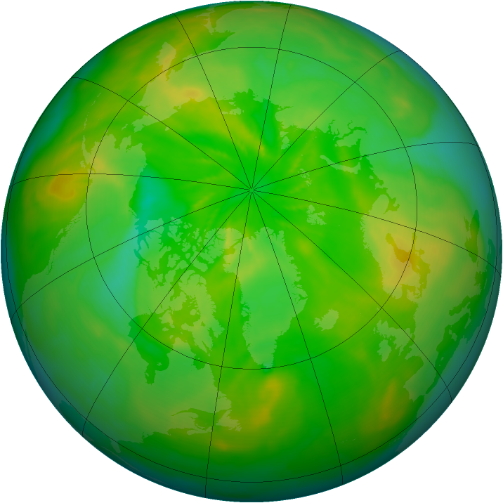 Arctic ozone map for 22 June 2014